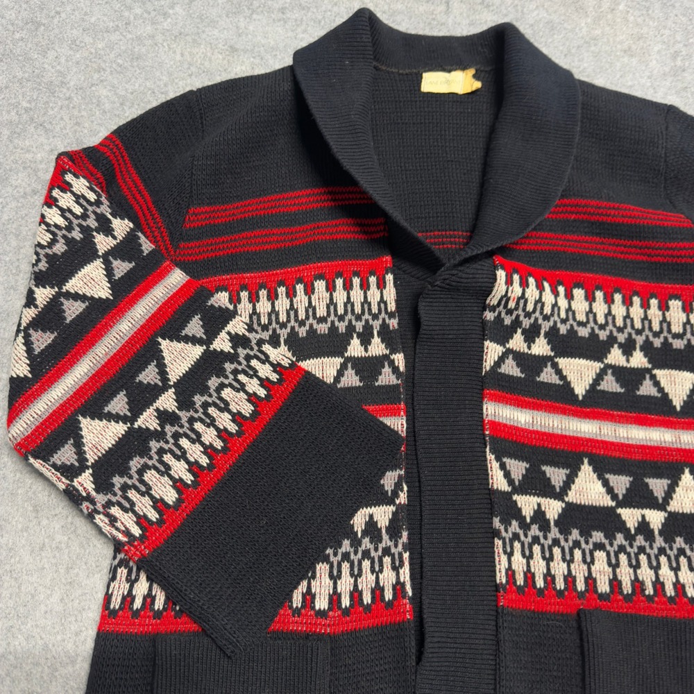 Vintage Lane Bryant Shawl Collar Cardigan Sweater Geometric Fair Isle 2X - Picture 3 of 11